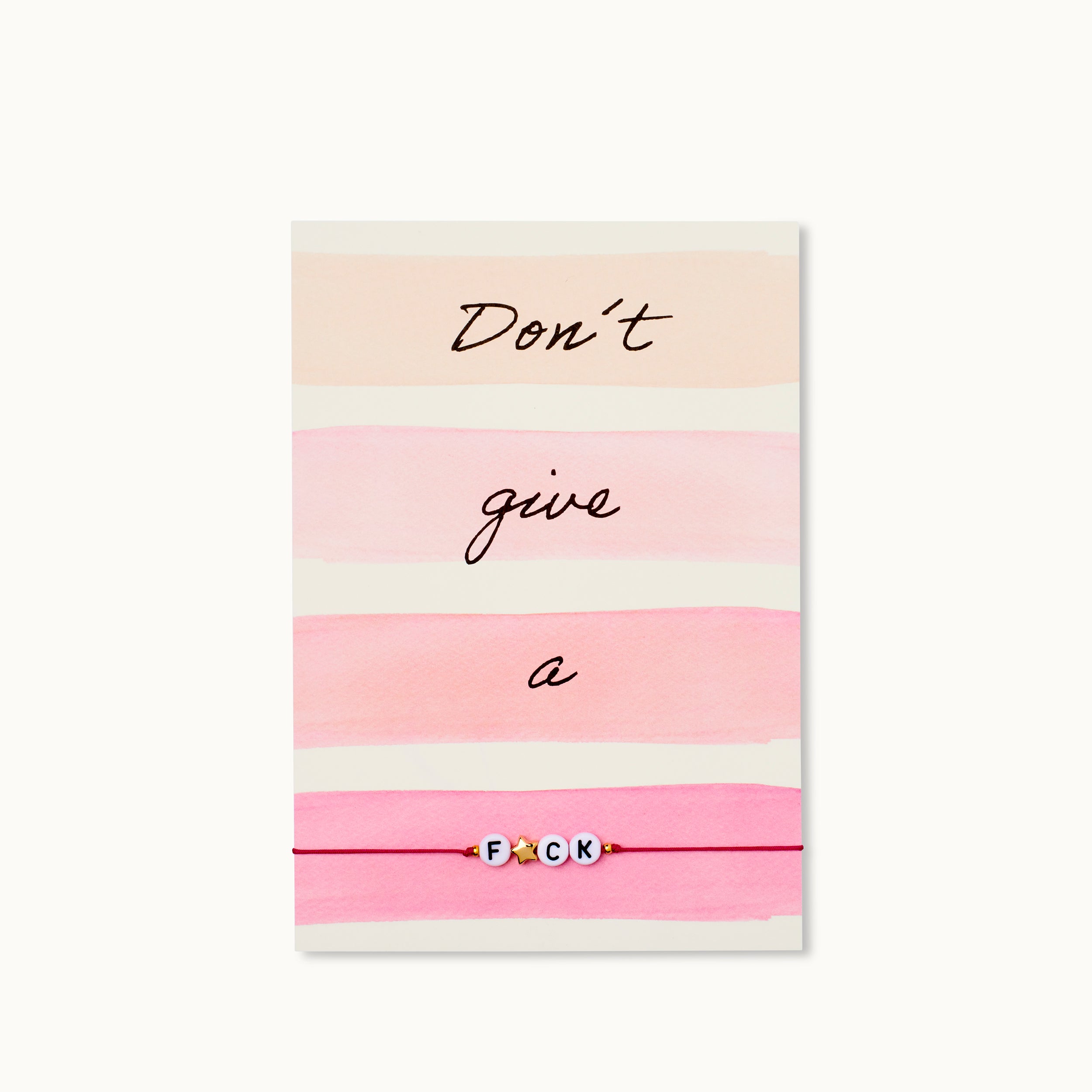 Armband Karte "Don't give a F***"