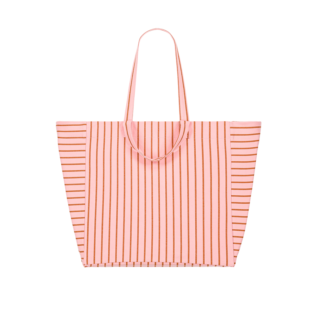 Tote Bag Medium - Strawberry Pecan Streifen