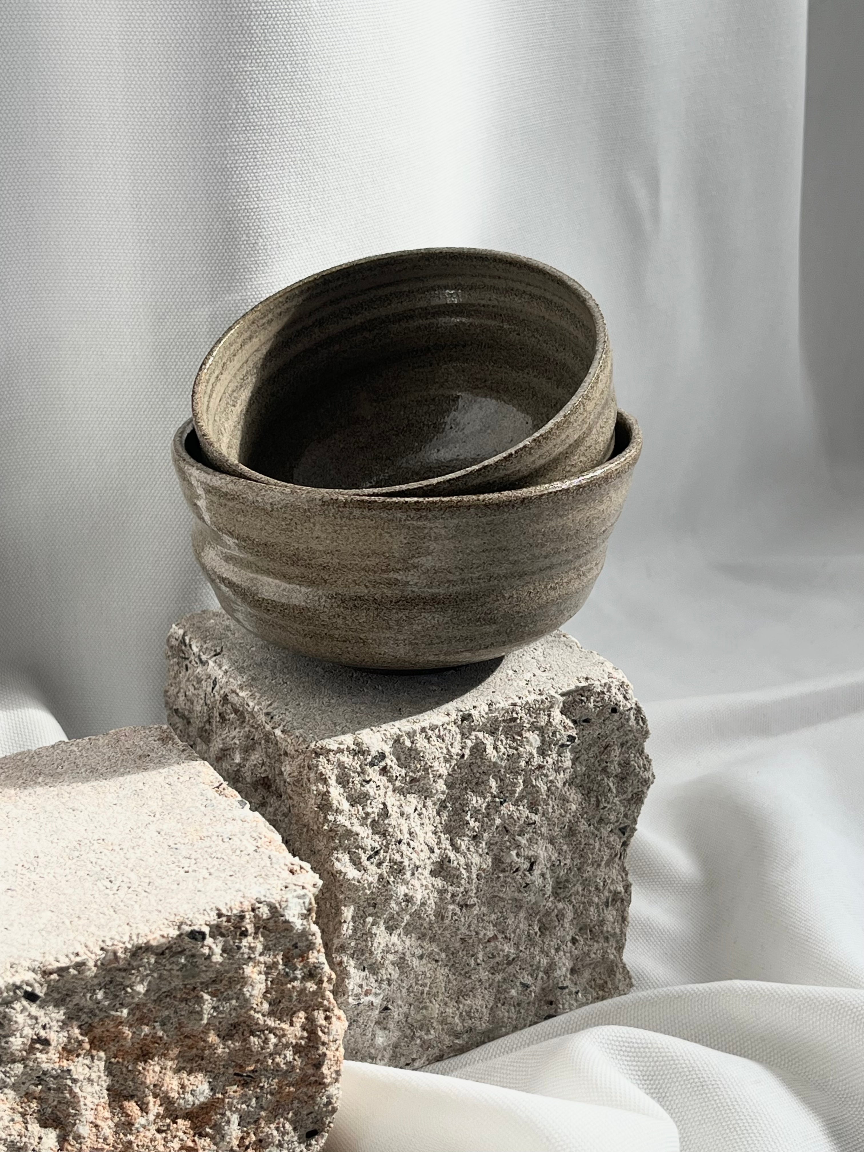 Schalen 2er Set Betongrau