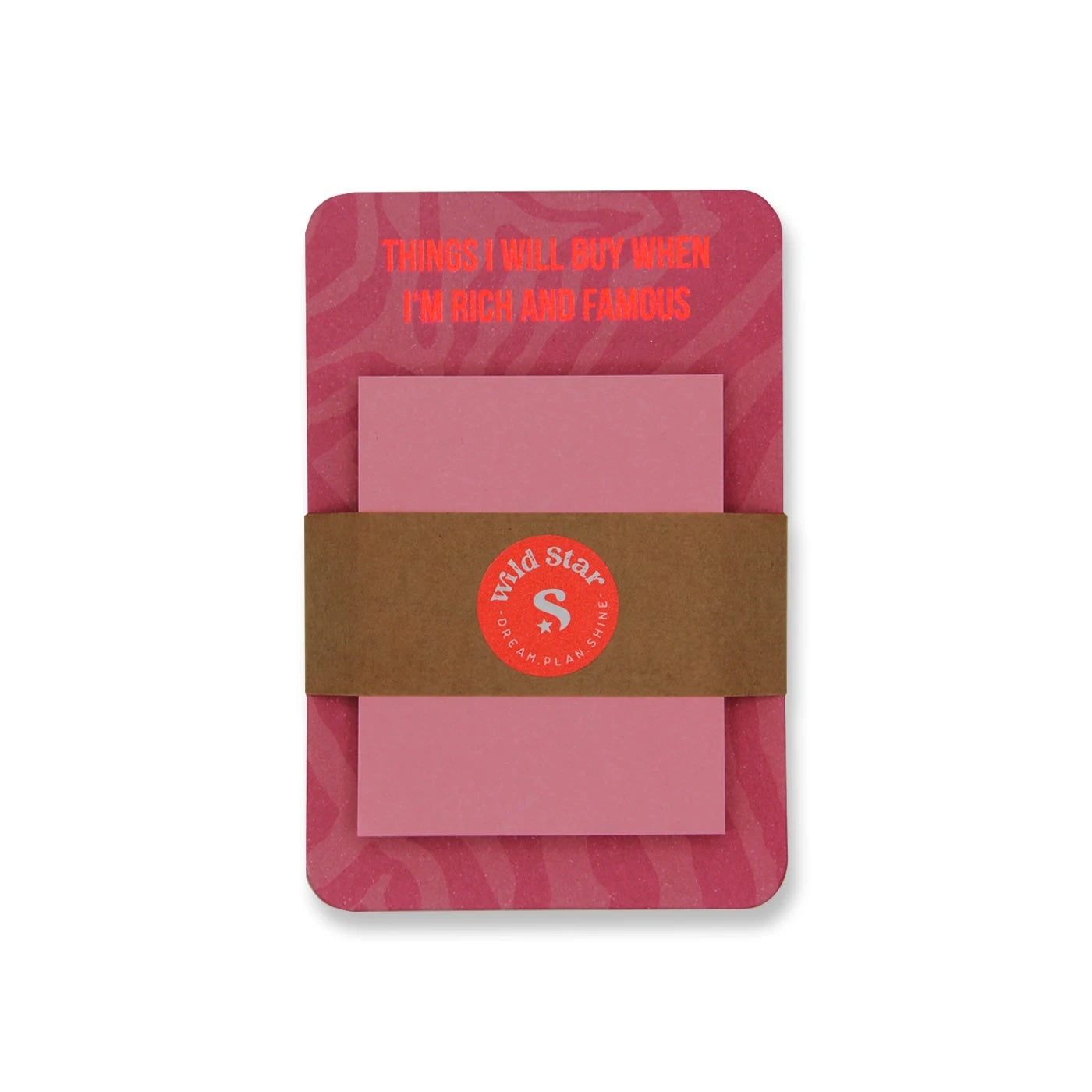 Haftnotizblock "Things I will buy when I'm rich and famous"